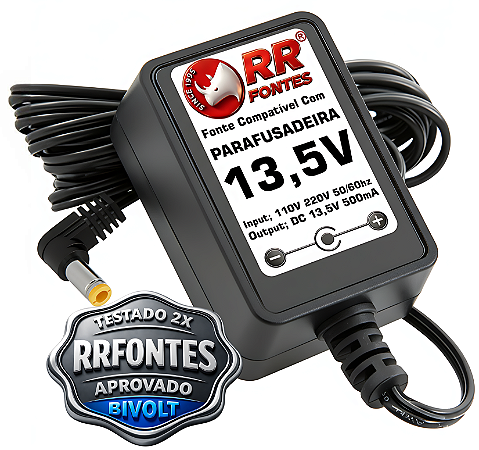Carregador Fonte DC 13,5V Para Parafusadeira Hammer Gypli12