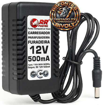 Carregador Fonte DC 12V Para Parafusadeira Thaf e Bestfer
