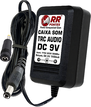 Carregador Fonte Dc 9v Para Caixa TRC