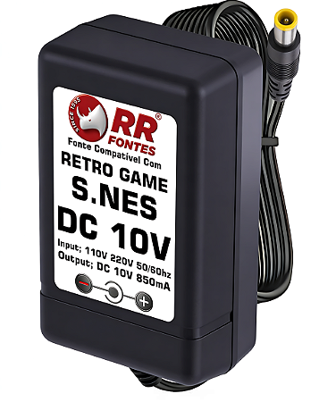 Fonte DC 10V Para Super Nes Nintendo