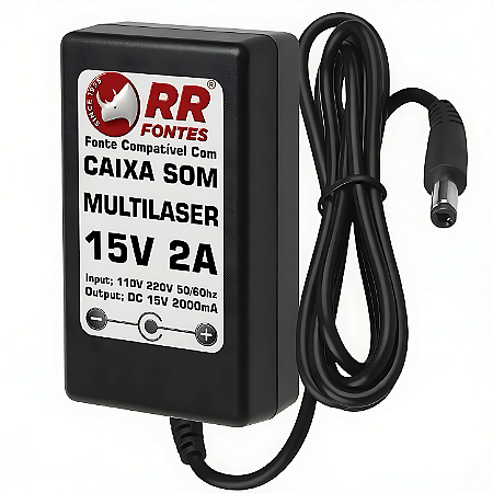 Carregador Fonte Dc 15v Para Caixa Multilaser