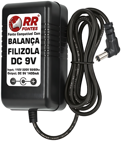 Fonte DC 9v 1.4A Para Balança Filizola Pluris, Cristal, CS, EA