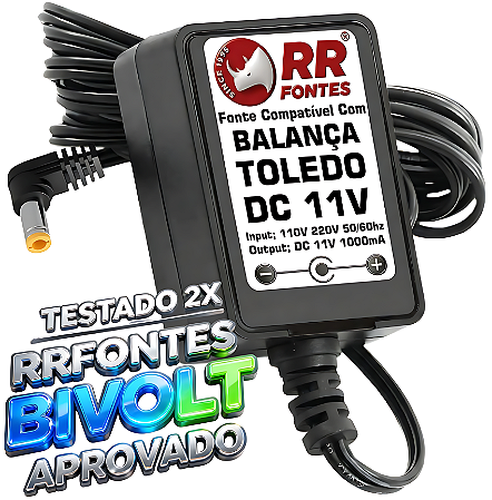 Fonte DC 11V Para Balança Pesadora Toledo
