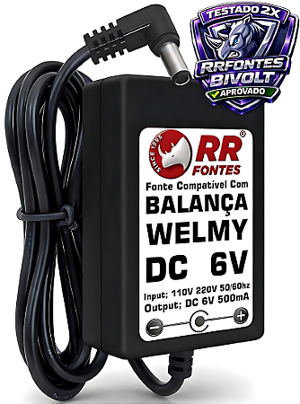 Fonte DC 6V Para Balança Welmy