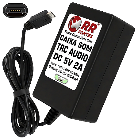 Fonte Carregador 5V 2A Para Caixa TRC Micro USB
