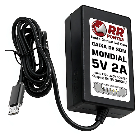 Fonte Carregador 5V Para Caixa Mondial Micro USB