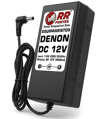 Fonte DC 12V 3A Para Denon DJ Mixer Controller, Gravador