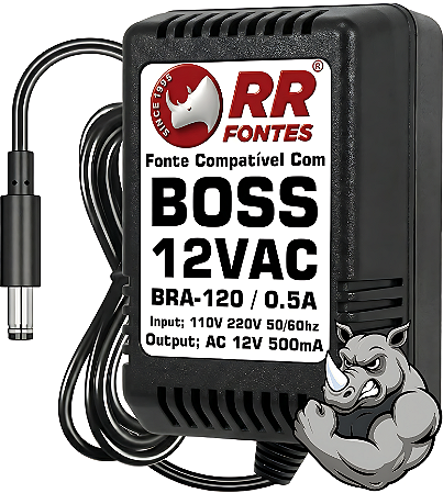 Fonte AC 12V Para Pedal Sintetizadores Processadores Boss BRA-120