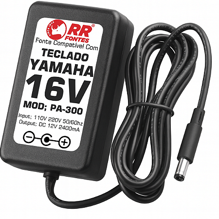 Fonte DC 16V 2.4A Para Teclados Yamaha PA-300 PA300