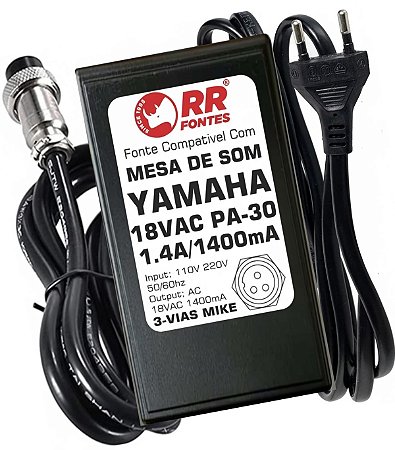 Fonte AC 18V 1.4A Para Mesa De Som Mixer Yamaha PA-30