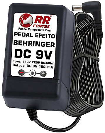 Fonte DC 9V Para Pedal Pedaleira Behringer