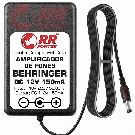 Fonte DC 12v Para Amplificador De Fones Behringer