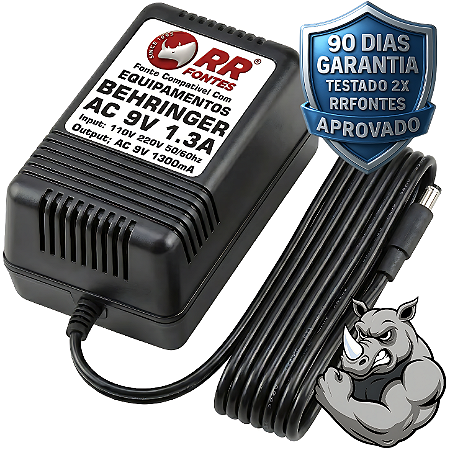 Fonte AC 9V 1,3A Para Pré Amplificador de Microfones Behringer