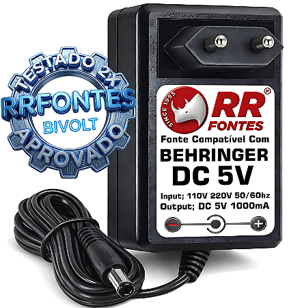 Fonte DC 5V Para Interface De Áudio Behringer U-phoria Umc404