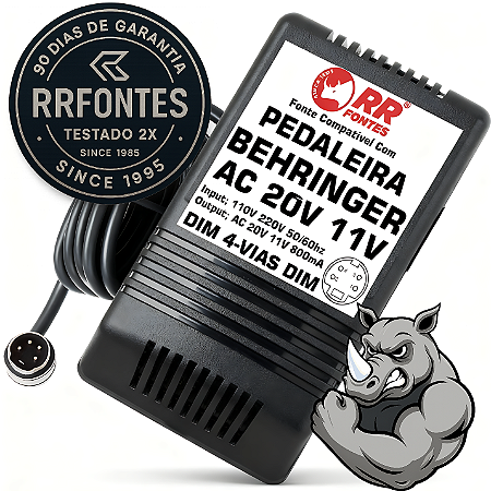 Fonte AC 20V 11V Para Pedal Pedaleira Behringer VAMP V-AMP