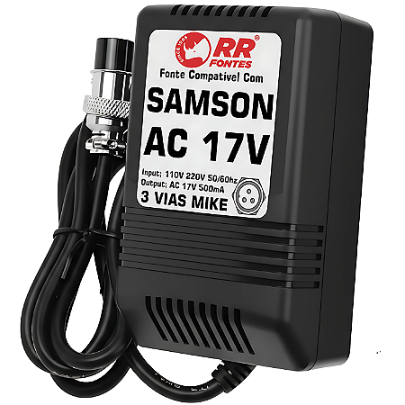 Fonte AC 17V 0.5A Para Mesa Mixer Samson MDR