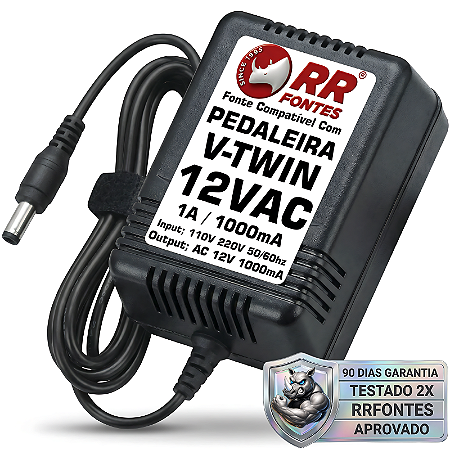 Fonte AC 12V 1A Para Pedal Engineering Boogie V-twin V-1