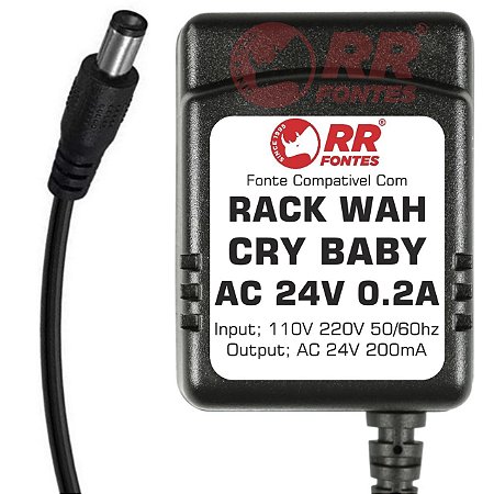 Fonte AC 24V 0.2A Para Interface Controladora DCR-2SR Cry Baby Rack Module Wah