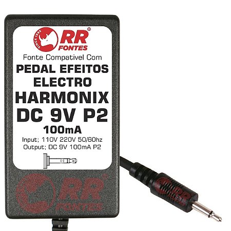 Fonte DC 9V P2 Para Pedal Pedaleira Electro Harmonix