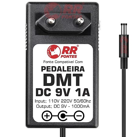 Fonte DC 9V Para Pedal Pedaleira DMT