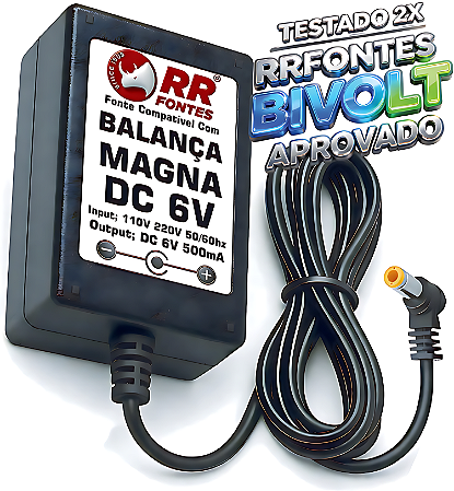 Fonte DC 6V Para Balança Magna