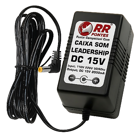 Carregador Fonte DC 15V Para Caixa Leadership 435 FB