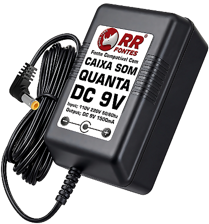 Fonte Carregador DC 9V Para Caixa Quanta