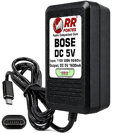 Fonte Carregador DC 5V Micro-USB Para Fones Bose
