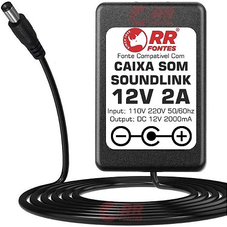 Fonte Carregador DC 12V Para Soundlink Mini 1 e SoundDock XT Da BOSE