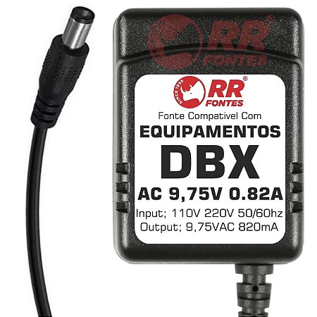 Fonte AC 9,75V Para Dbx MC6 Mini-Comp