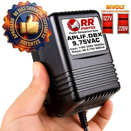 Fonte AC 9,75V Para Crossovers Processadores Sintetizadores DBX