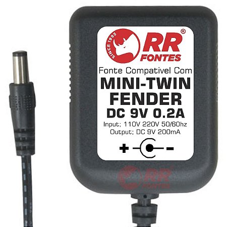 Fonte DC 9V Para Mini Amplificador Fender Mini Twin 65 e MT10