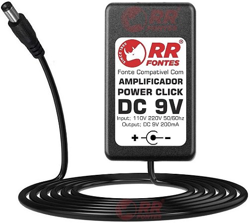 Fonte DC 9V Para Amplificador De Fones Power Click