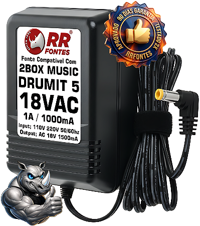 Fonte Ac 18v 1a Para 2Box Music DrumIt 5 Classic