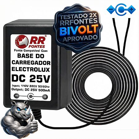 Fonte DC 25V Do Aspirador Electrolux ERG Para Bateria Li-Ion 18V