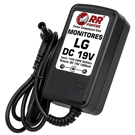 Fonte DC 19V 1,3A Para Monitor TV LG