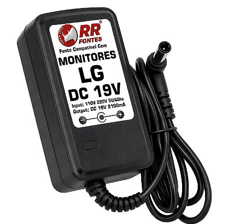 Fonte DC 19V 2,1A Para Monitor TV LG