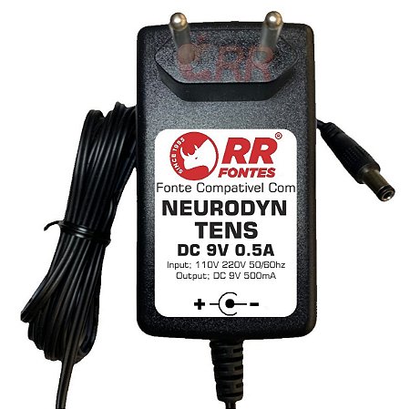 Fonte Carregador DC 9v Neurodyn Portable Tens Fes Eletroestimulador