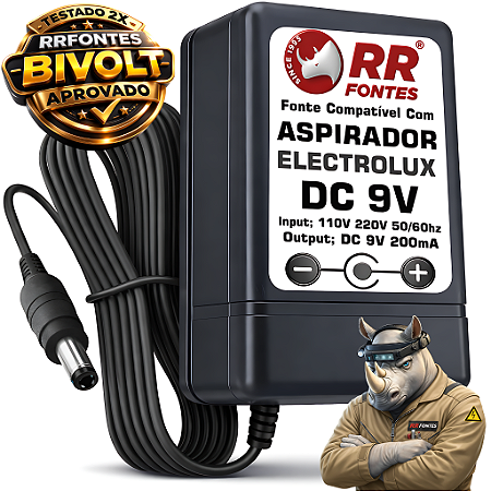 Fonte Carregador 9v Para Aspirador Electrolux Rap e Rapi