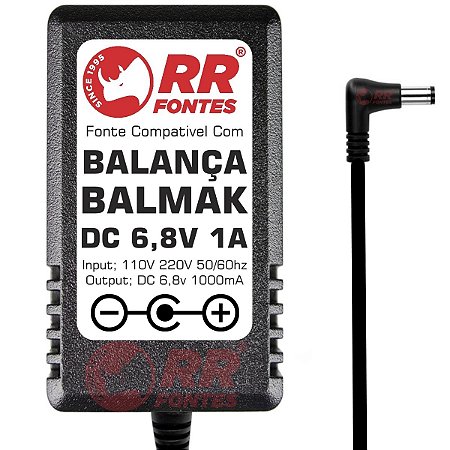 Fonte DC 6,8V 1A Para Balança Pesadora Eletronica Balmak