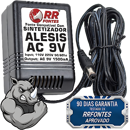 Fonte AC 9V 1.5A PARA Sintetizador Alesis Micron