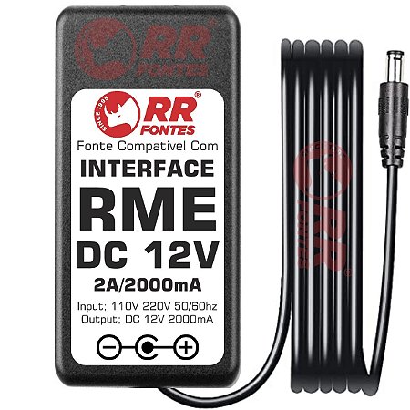 Fonte DC 12V Para Interface De Audio RME