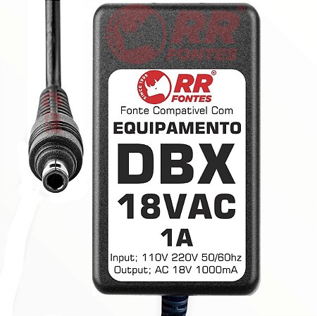 Fonte AC 18VAC 1A Para Processador Compressor Equalizador DBX