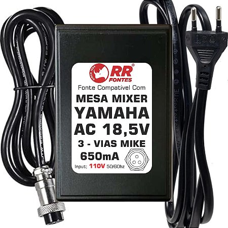 Fonte AC 18,5V 110V Para Mesa De Som Mixer Yamaha PA-10 PA10