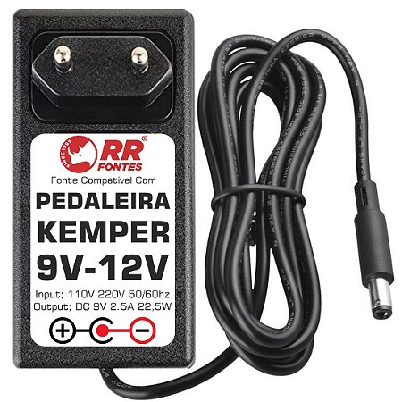 Fonte DC 9V 12V Para Pedal Pedaleira Kemper Profiler player