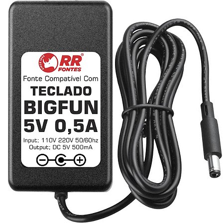 Fonte DC 5V Para Teclado BigFun BF-730