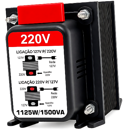 Transformador 1125W 1500VA Inversor Voltagem de 110V Para 220V ou 220V Para 110V