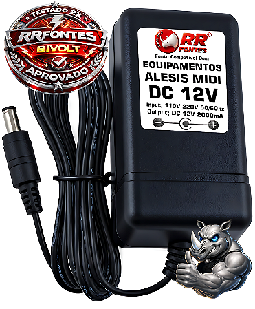 Fonte 12V 2A Para Módulo De Bateria Alesis Strike Performance