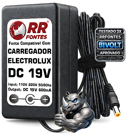 Fonte Carregador DC 19V Para Aspirador Electrolux Ergorapido