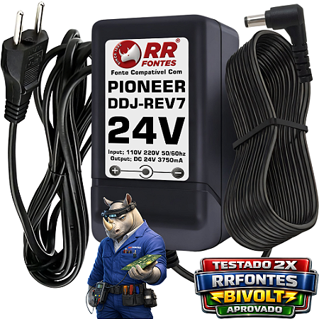 Fonte DC 24V 3.75A Controladora DJ Mixer Pioneer DDJ-REV7